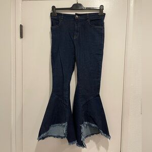 Zara‎ Women's Navy Flare Jeans
